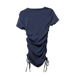 Navy Ruched Mini T-shirt Bodycon Dress